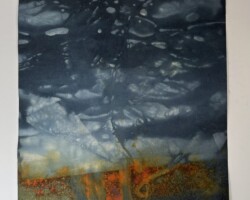 Between Storms: Emberfield Beneath a Churning Sky - Unframed: $200.00